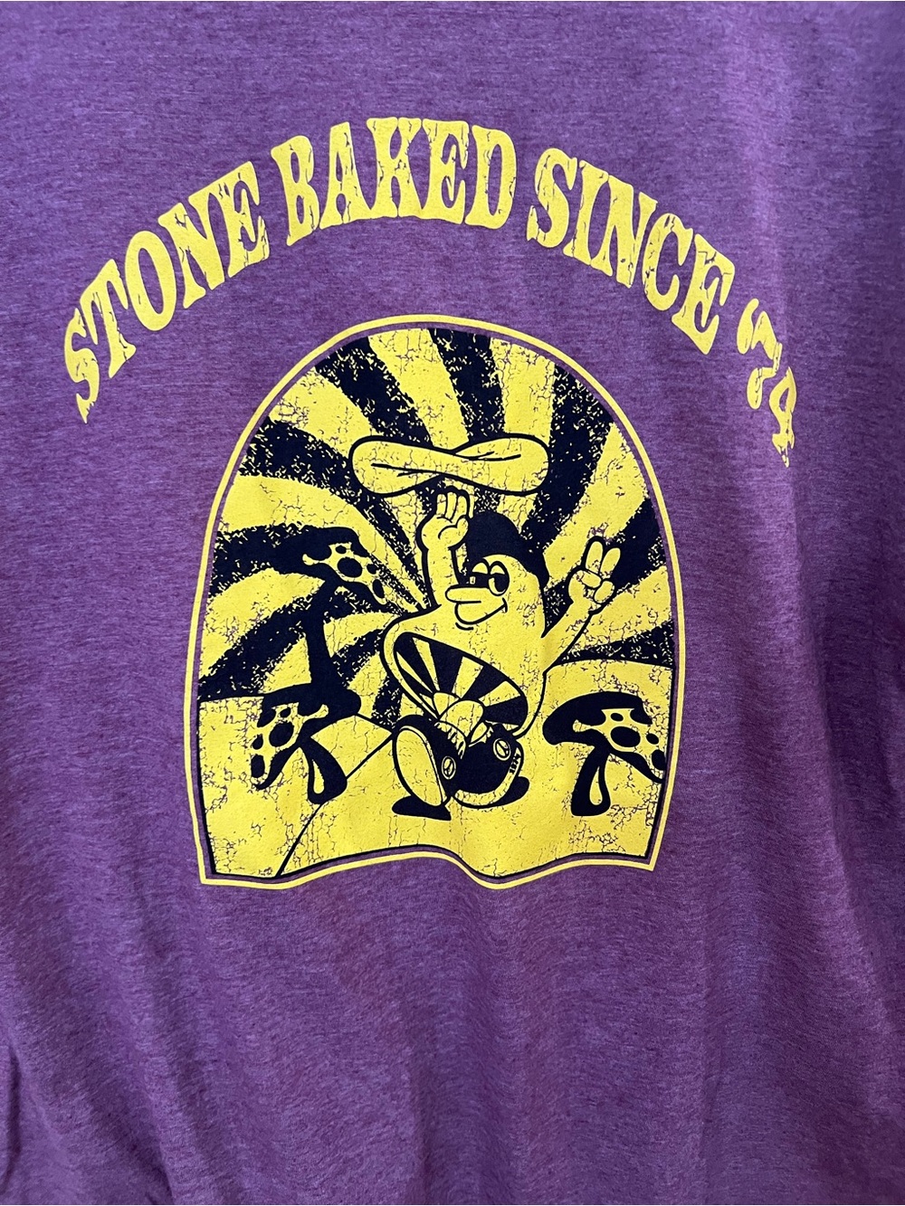 Mellow Mushroom Pizza 'Stone Baked Since '74' Graphic Short Sleeve Tee